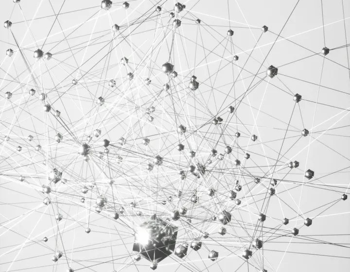 An abstract network of connected lights