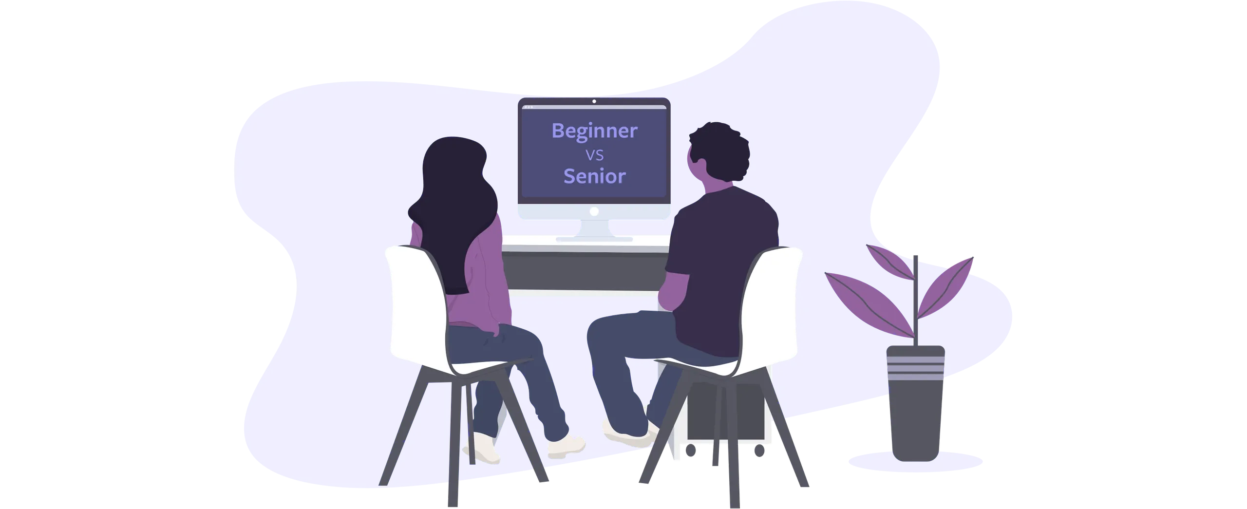 A beginner and senior developer pair programming